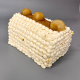 Bûche Poires, Caramel, fève Tonka