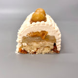 Bûche Poires, Caramel, fève Tonka