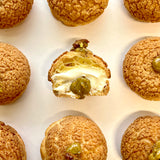 Boîte de choux éphémère Pistache Fleur d'Oranger